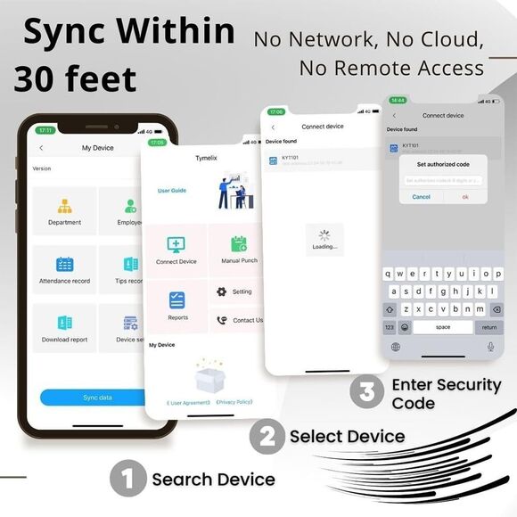 Time Clock, App-Based, Face, Card & Fingerprint Attendance Machine for Employees - Picture 2 of 14